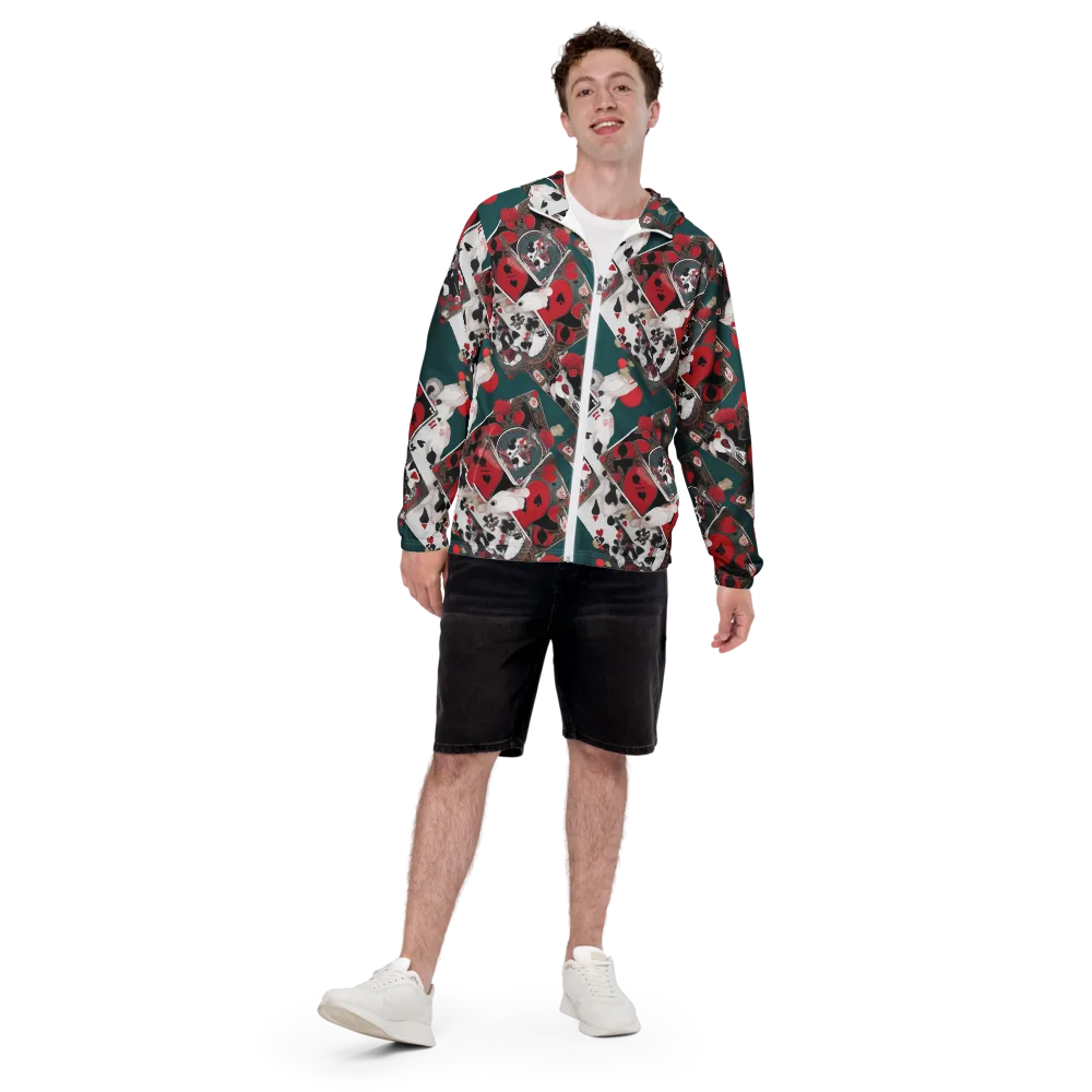 Wonderland Wager on Men's Windbreaker — Front