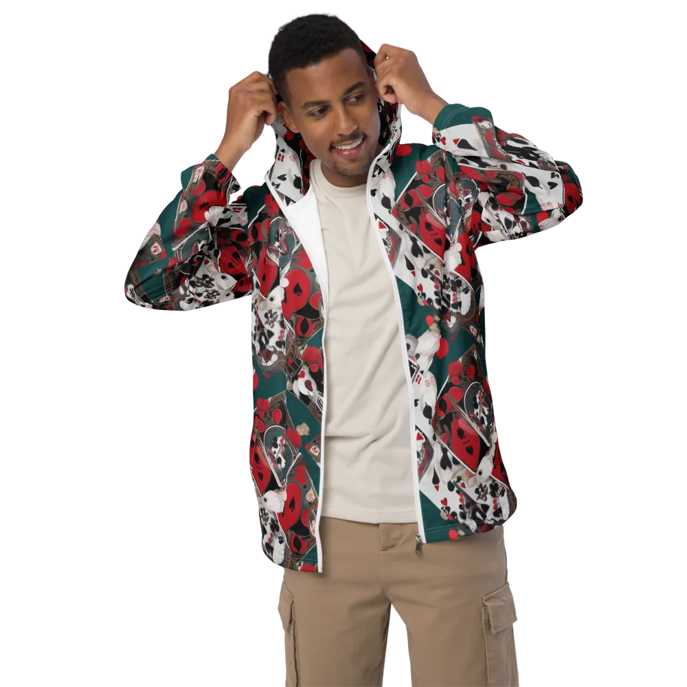 Wonderland Wager on Men's Windbreaker — Front
