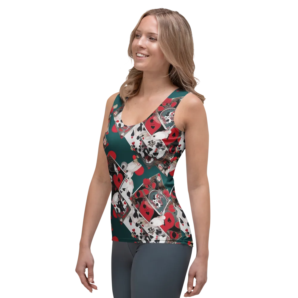 Wonderland Wager on Women's Tank Top — Left Front
