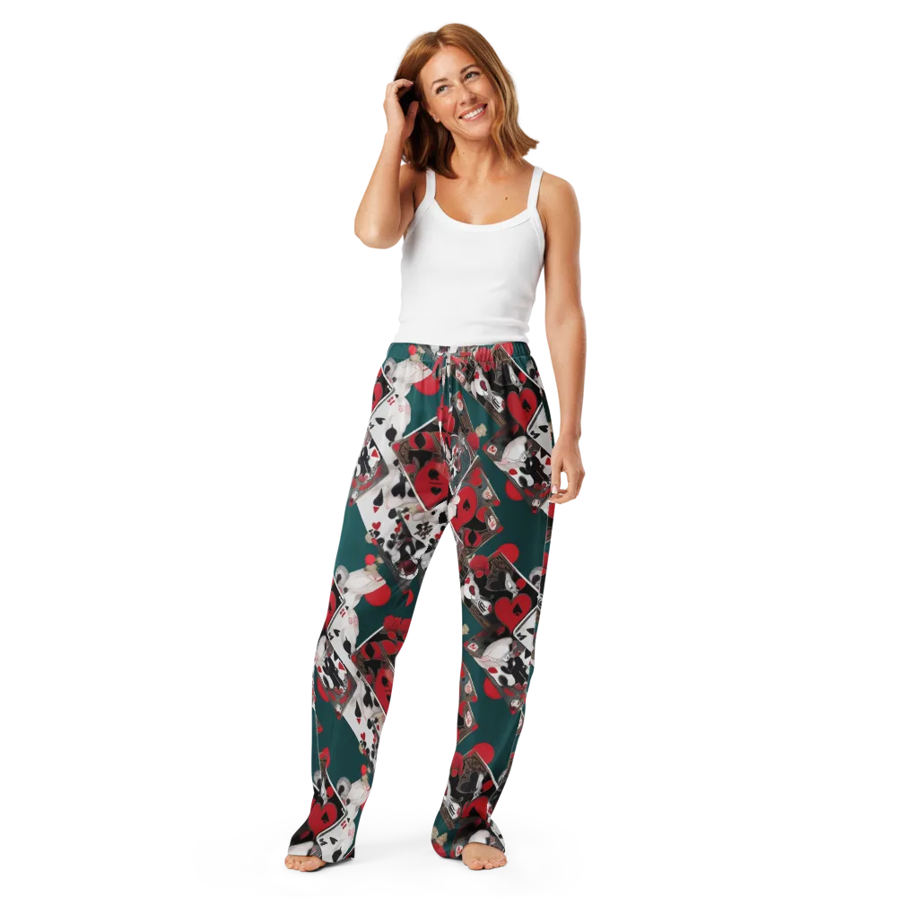 Wonderland Wager on Women's Pajama Pants — Front