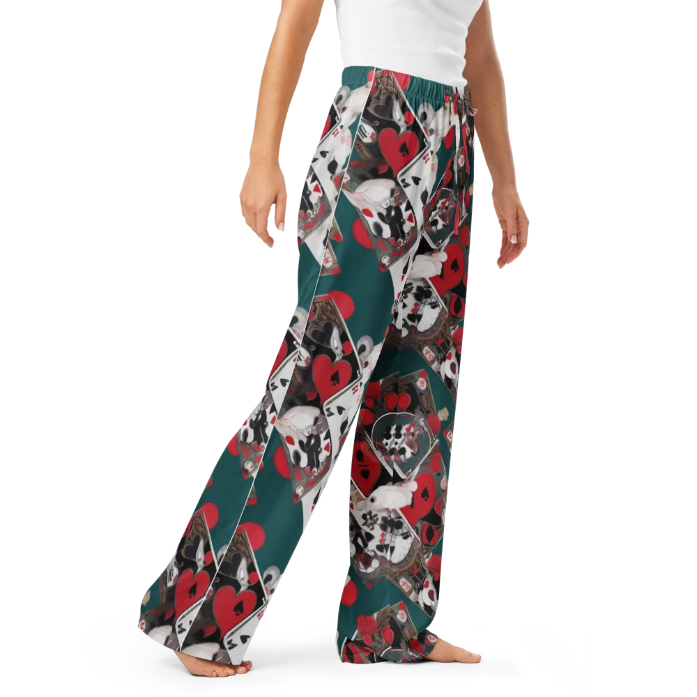 Wonderland Wager on Women's Pajama Pants — Right Front