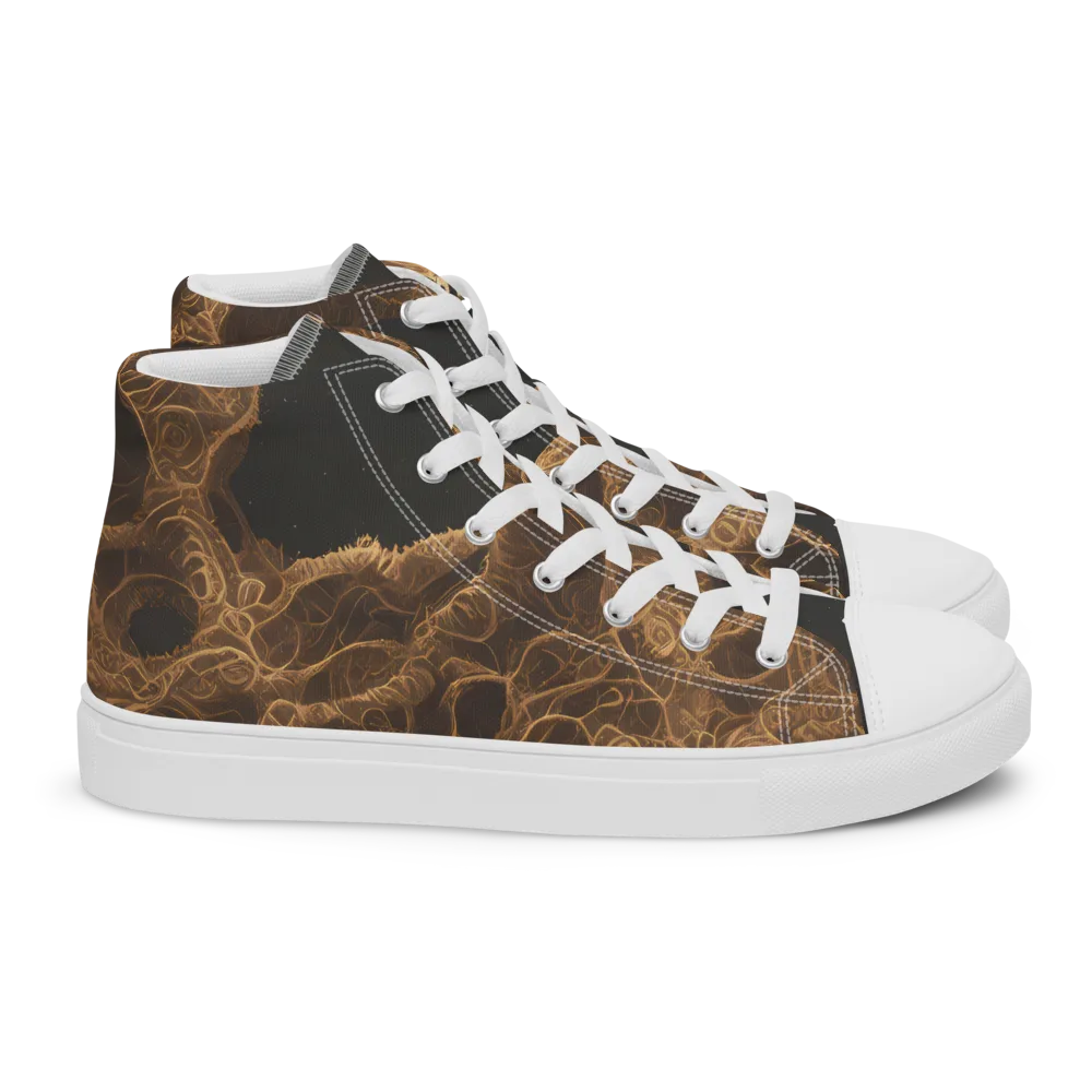 Kunkle's Knot on Women's High Top Canvas Shoes — Right