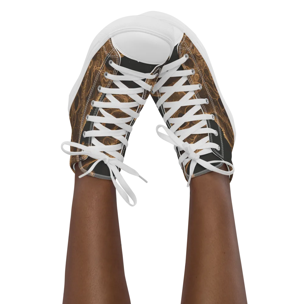 Kunkle's Knot on Women's High Top Canvas Shoes — Front
