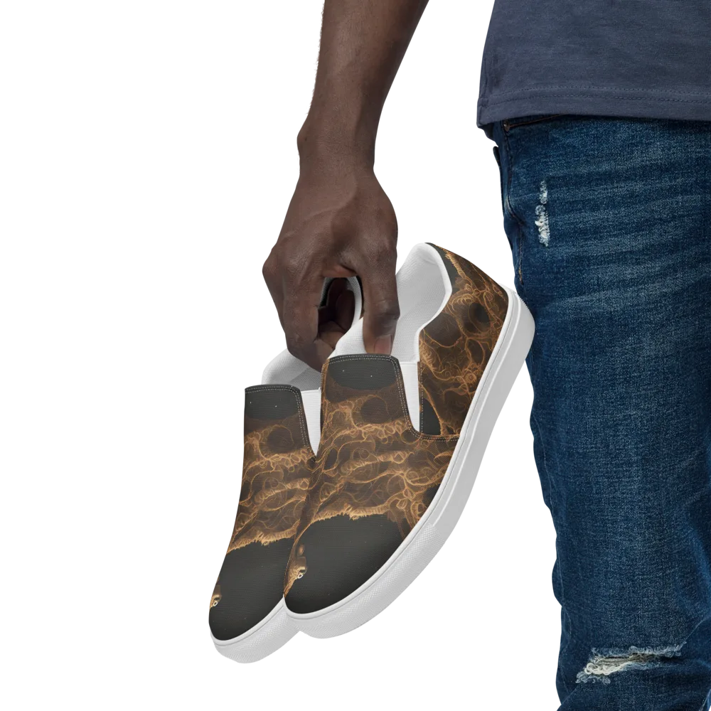 Kunkle's Knot on Men's Slip-On Canvas Shoes — Left Front