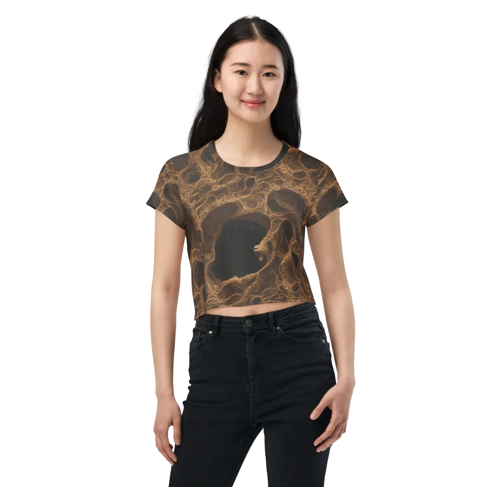 Kunkle's Knot on Crop Tee — Front
