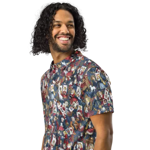 Royal Tea Party on a Men's Slim Fit Polo Shirt