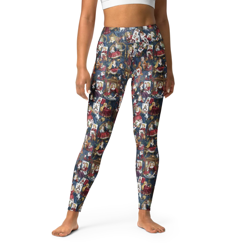 Royal Tea Party on Yoga Leggings — Front