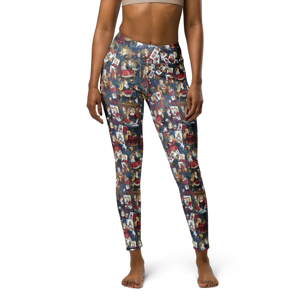Royal Tea Party on Yoga Leggings — Front