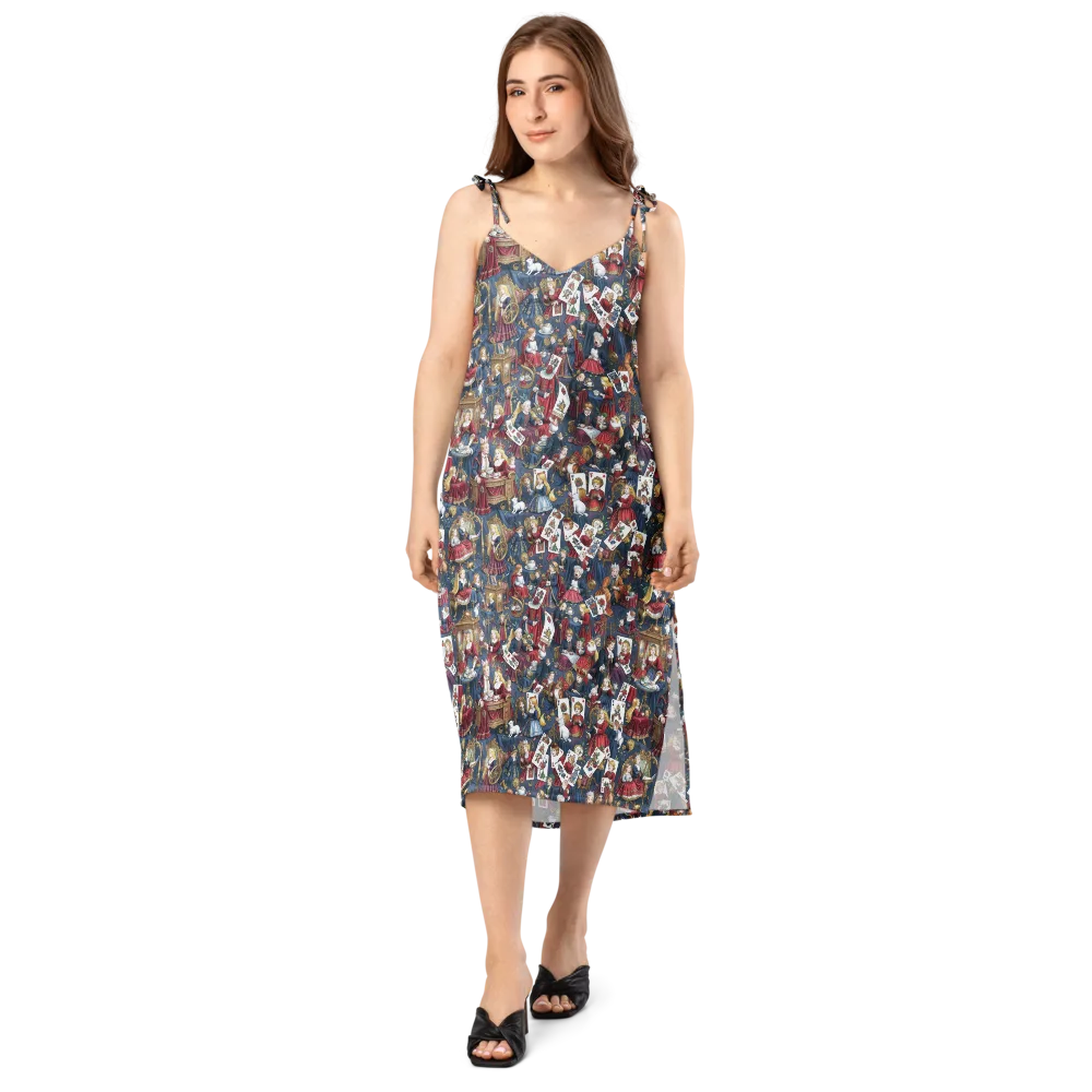 Royal Tea Party on Slip Dress — Front