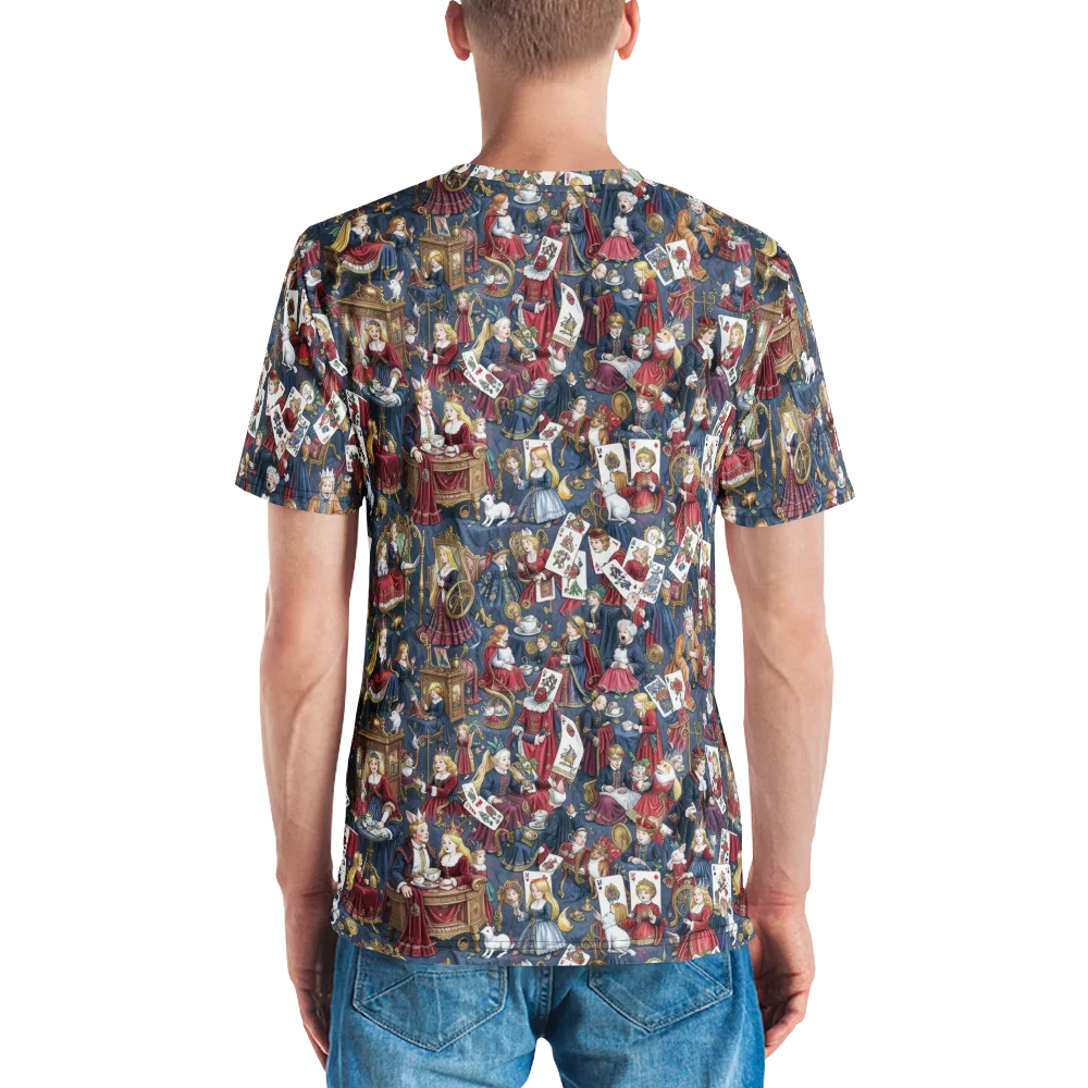 Royal Tea Party on Men's Crew Neck T-Shirt — Back