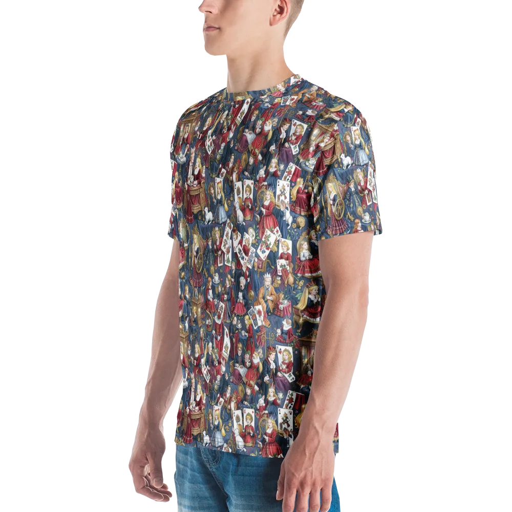 Royal Tea Party on Men's Crew Neck T-Shirt — Left