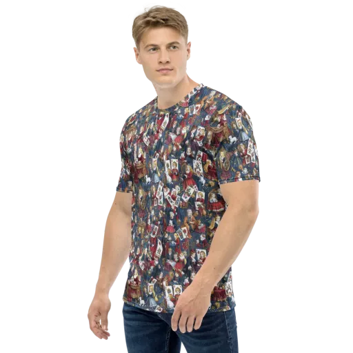 Royal Tea Party on a Men's Crew Neck T-Shirt