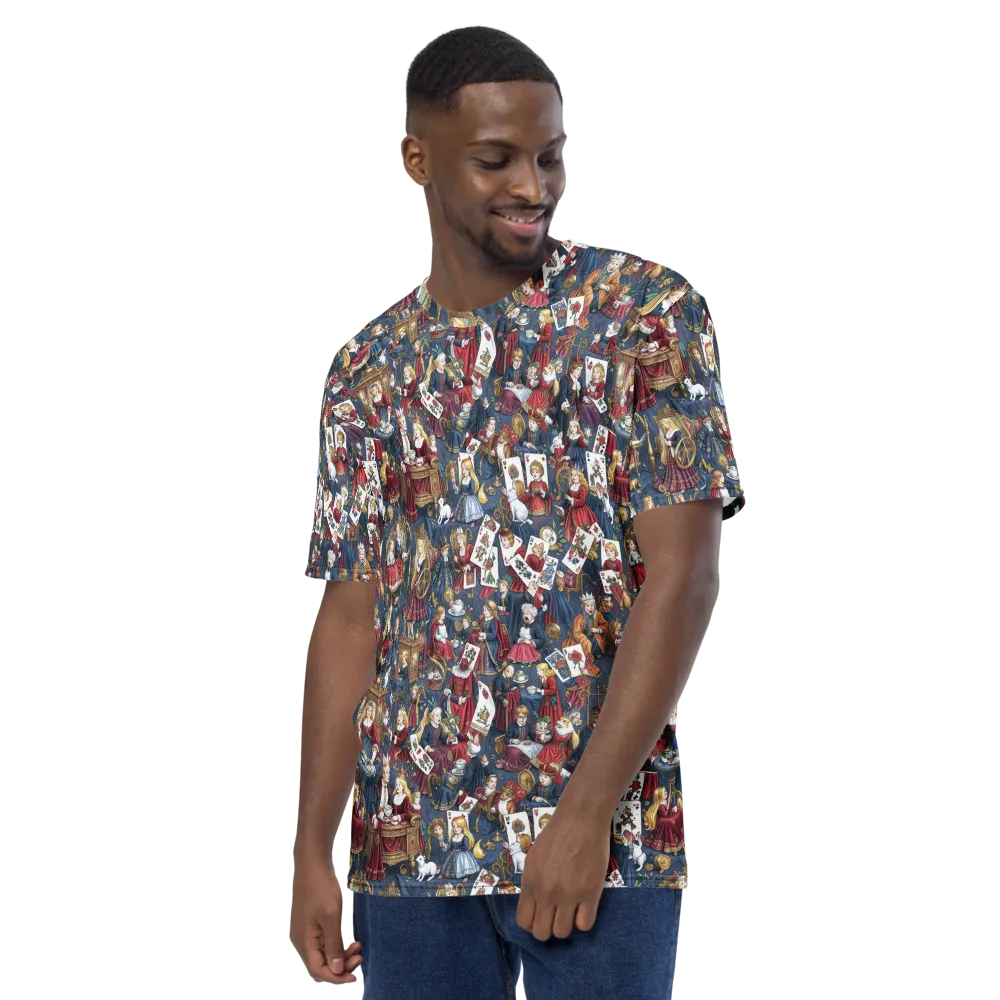 Royal Tea Party on Men's Crew Neck T-Shirt — Left