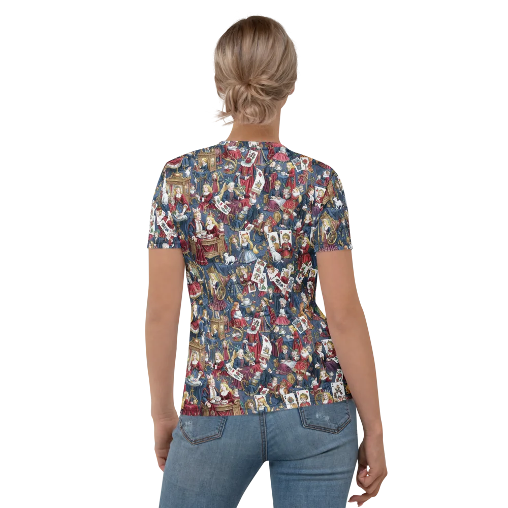 Royal Tea Party on Women's Crew Neck T-Shirt — Back