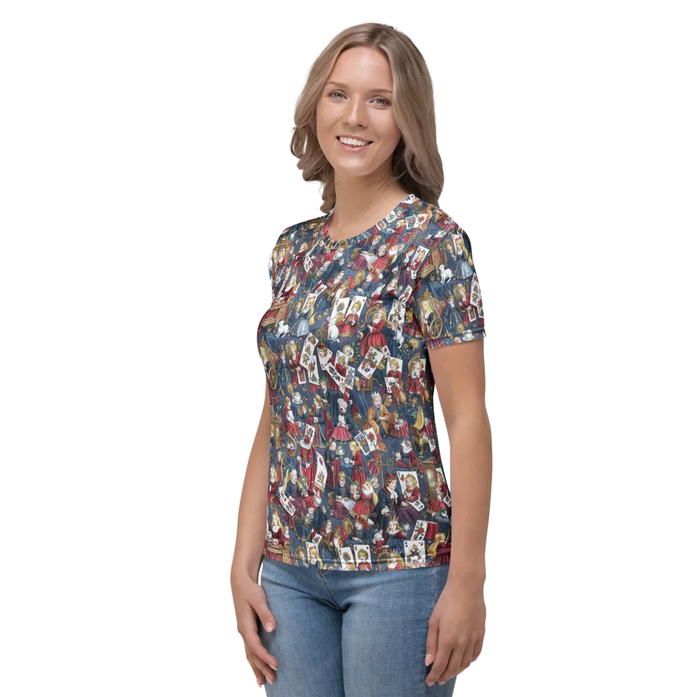 Royal Tea Party on Women's Crew Neck T-Shirt — Left
