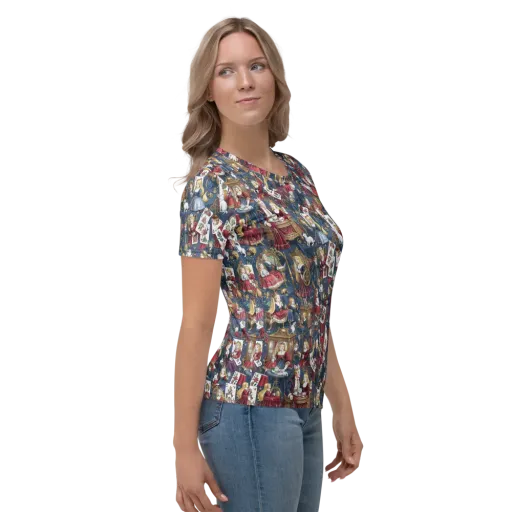 Royal Tea Party on a Women's Crew Neck T-Shirt