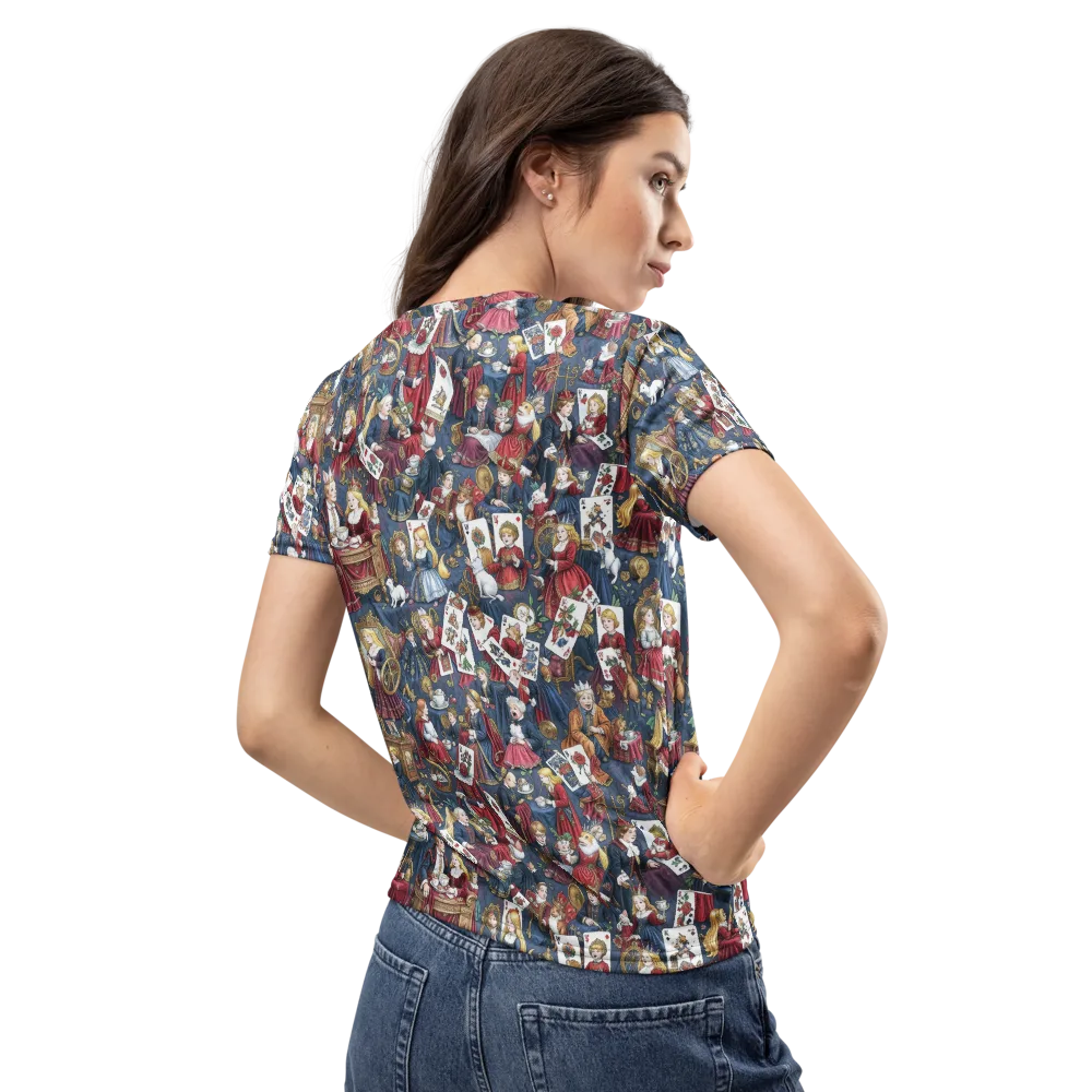 Royal Tea Party on Women's Crew Neck T-Shirt — Back