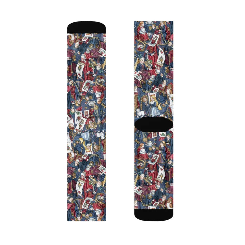 Royal Tea Party on Socks — Left Sock
