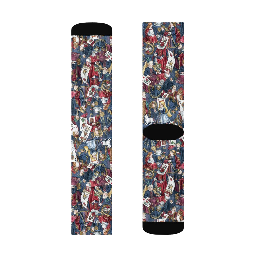 Royal Tea Party on Socks — Right Sock