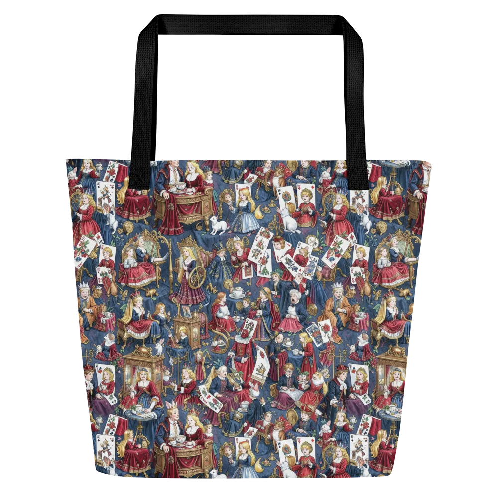 Royal Tea Party on Large Tote Bag W/ Pocket — Front
