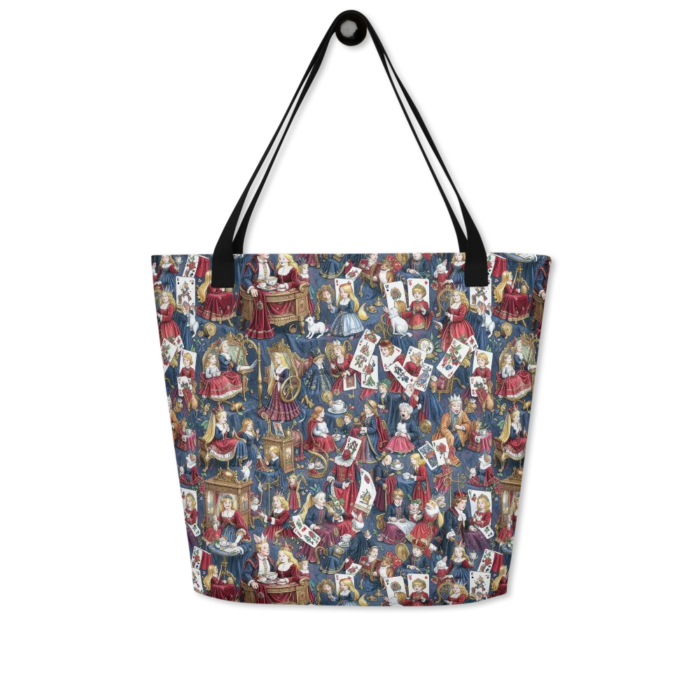 Royal Tea Party on Large Tote Bag W/ Pocket — Front