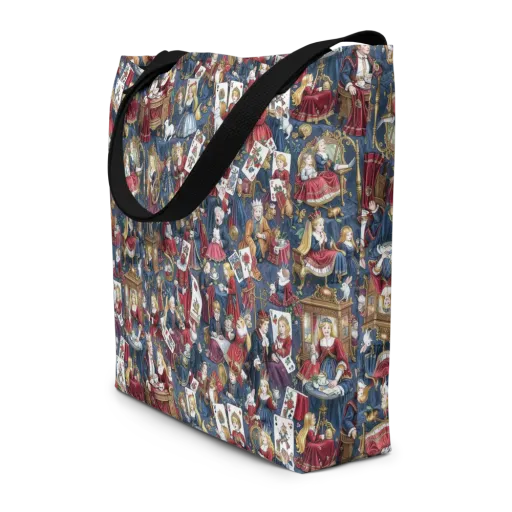 Royal Tea Party on a Large Tote Bag W/ Pocket