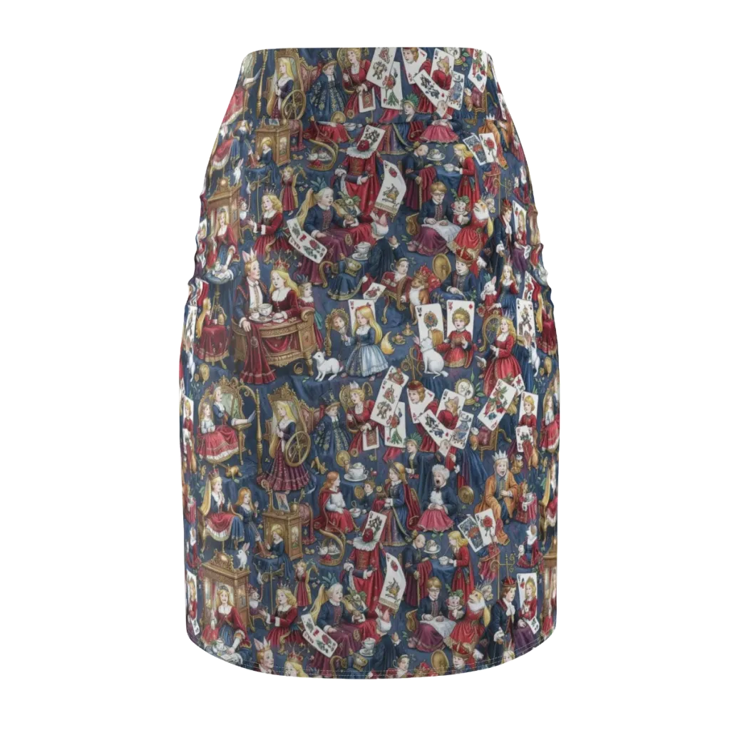 Royal Tea Party on Pencil Skirt — Back