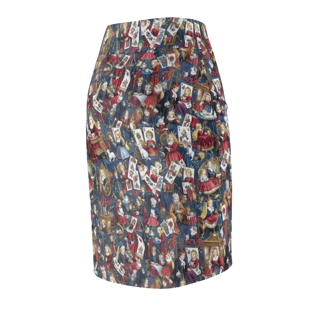 Royal Tea Party on Pencil Skirt — Back Side