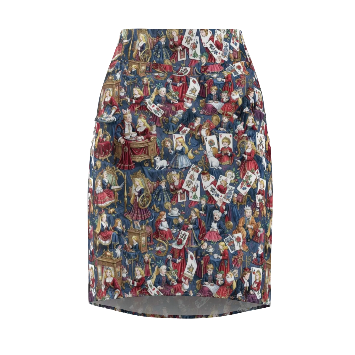 Royal Tea Party on Pencil Skirt — Front