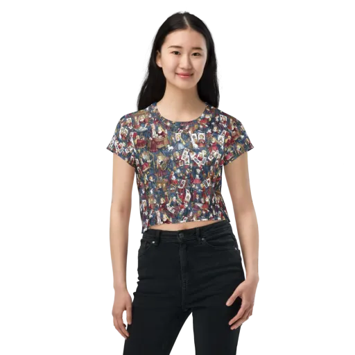 Royal Tea Party on a Crop Tee