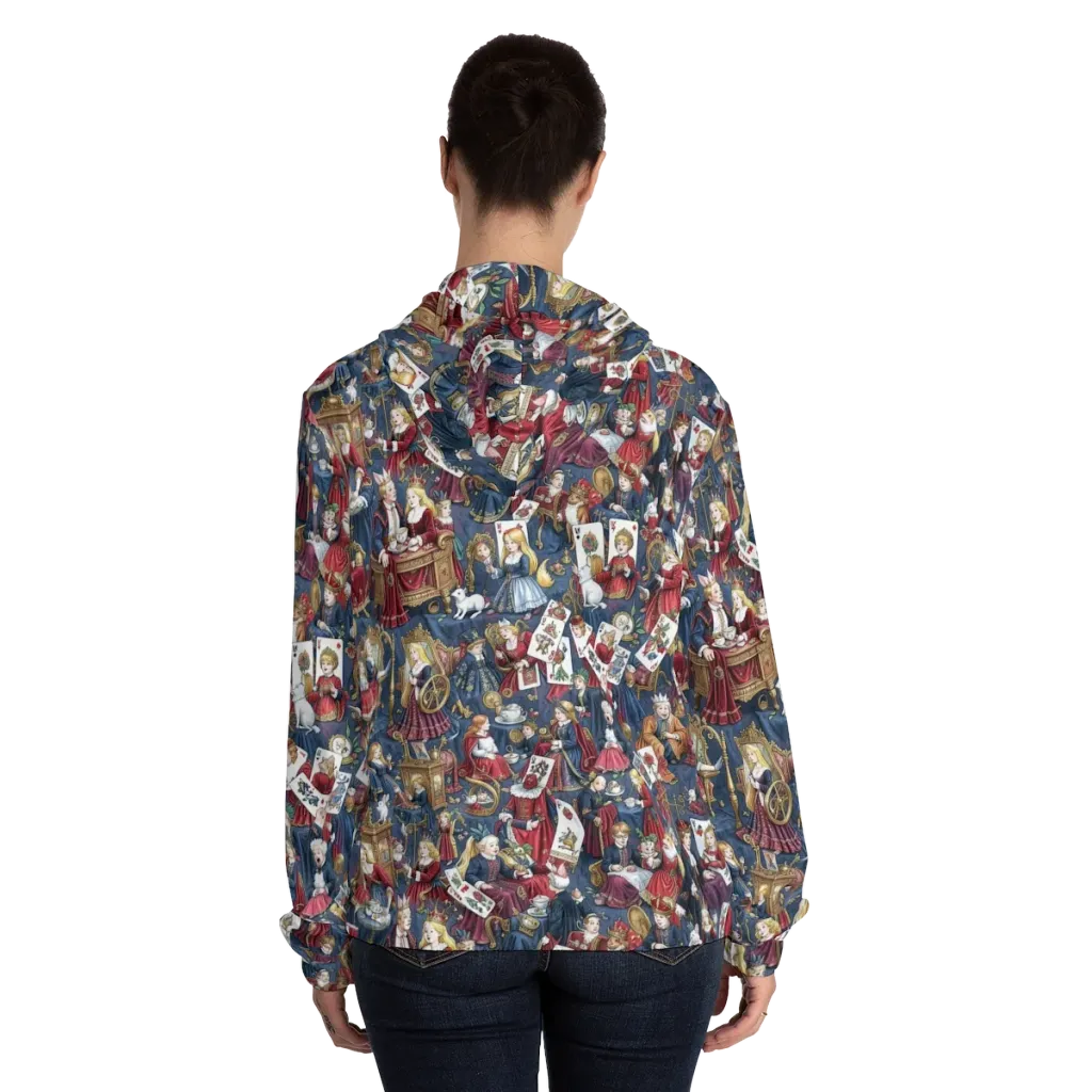 Royal Tea Party on Women's Full-Zip Hoodie — Back On Person