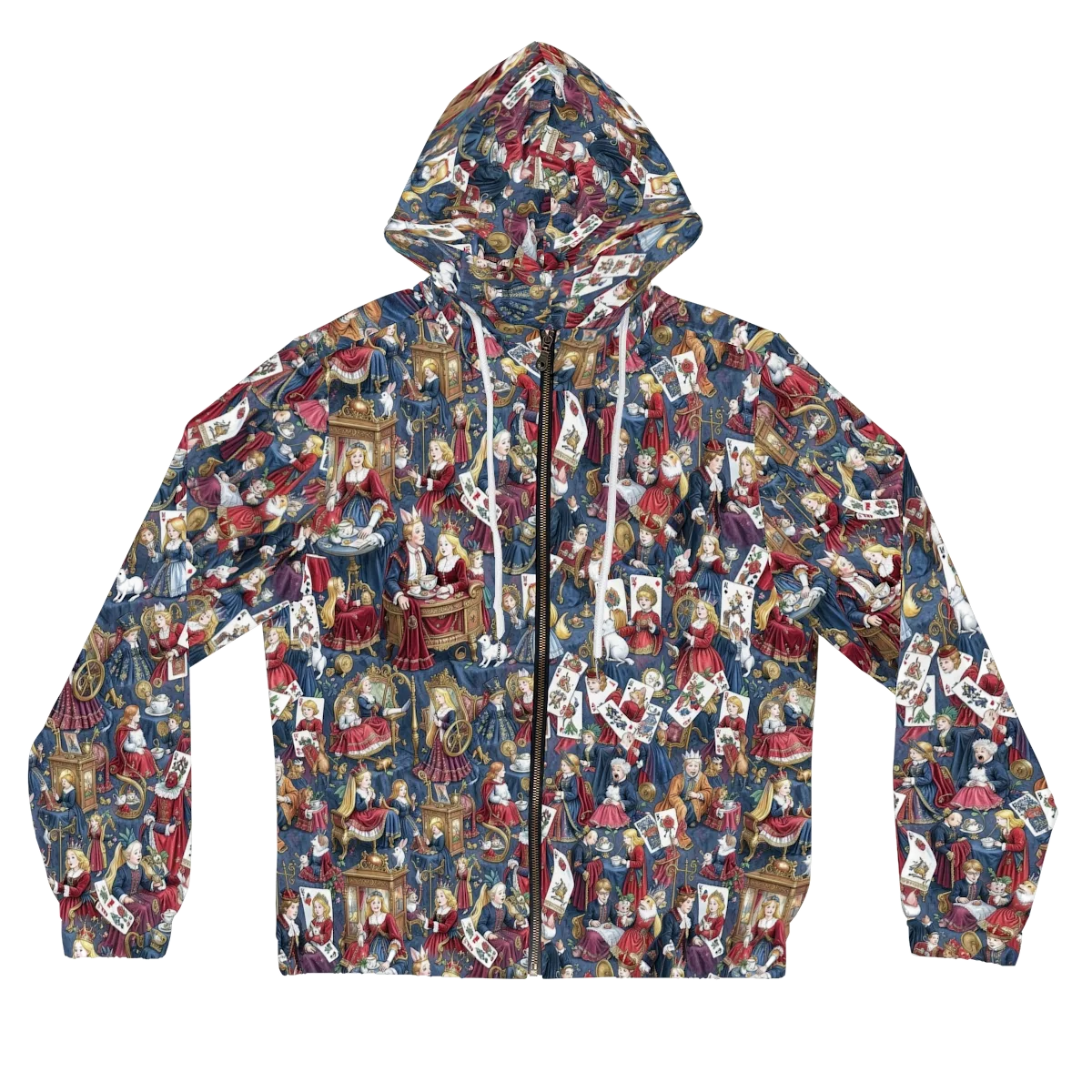 Royal Tea Party on Women's Full-Zip Hoodie — Front