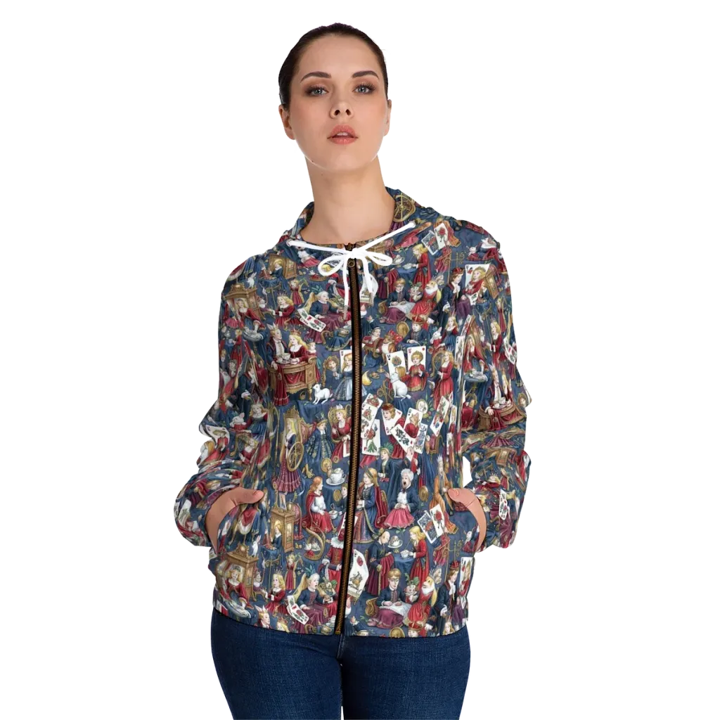 Royal Tea Party on Women's Full-Zip Hoodie — Front On Person