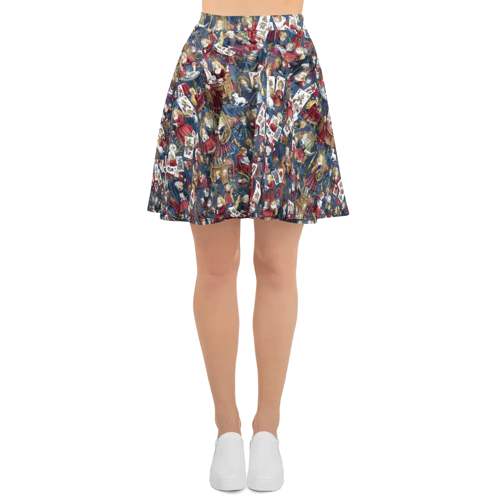 Royal Tea Party on Skater Skirt — Front