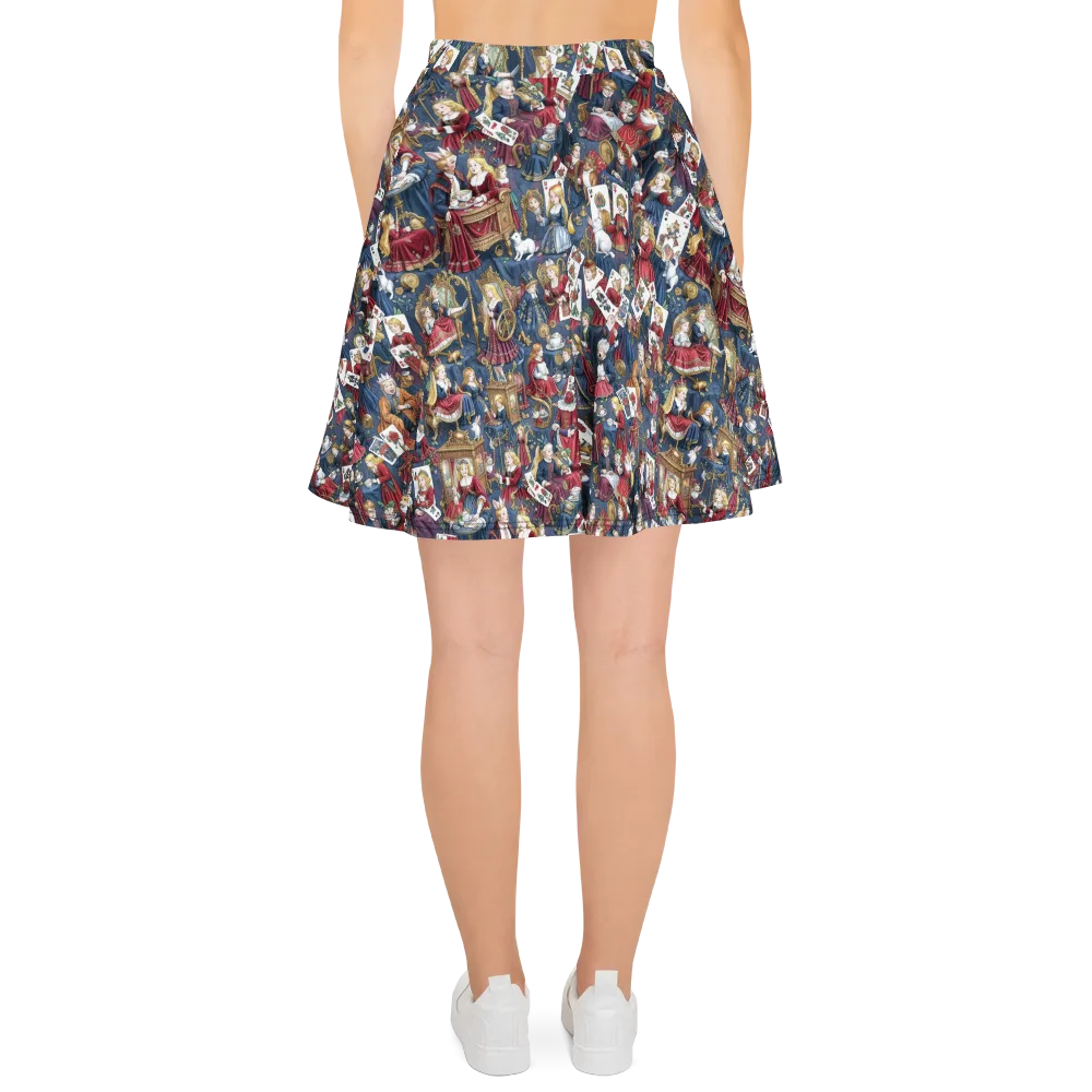 Royal Tea Party on Skater Skirt — Back