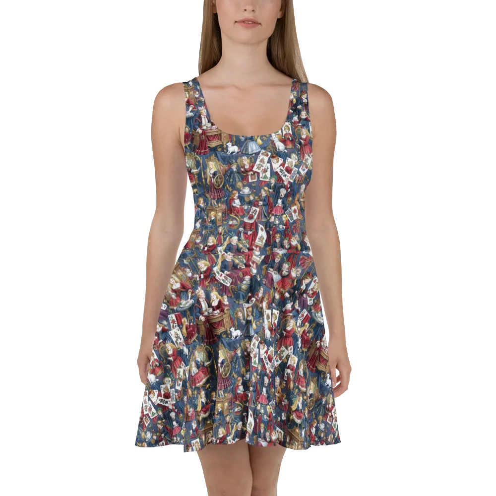 Royal Tea Party on Skater Dress — Front