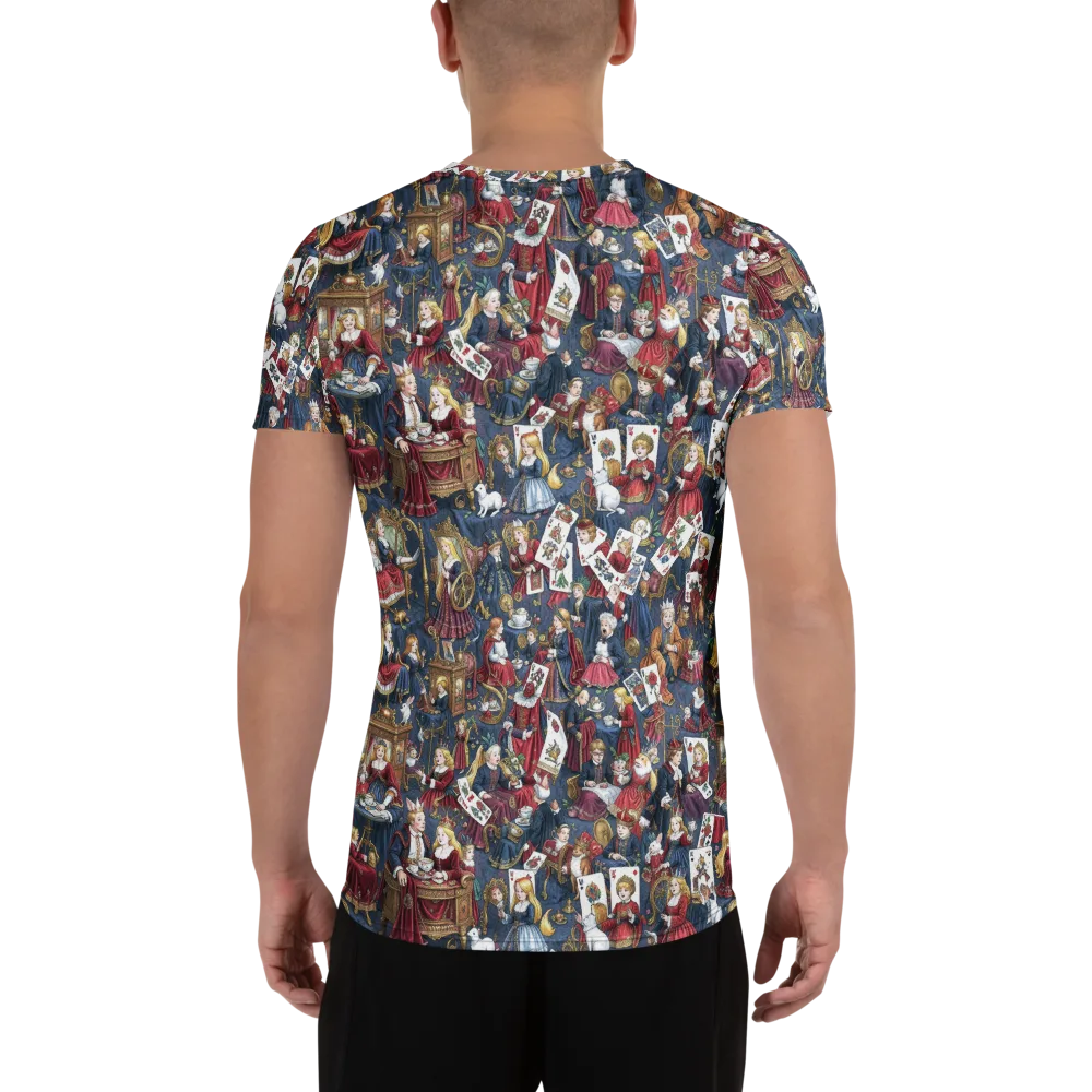 Royal Tea Party on Men's Athletic T-Shirt — Back