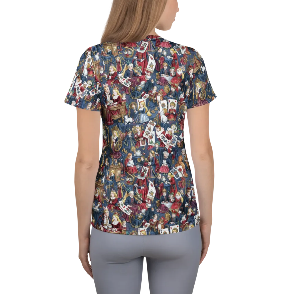 Royal Tea Party on Women's Athletic T-Shirt — Back