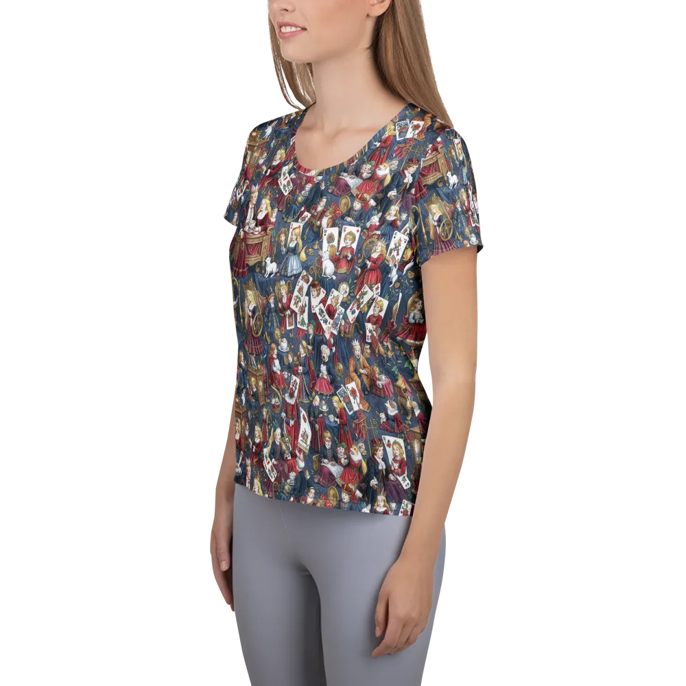 Royal Tea Party on Women's Athletic T-Shirt — Left