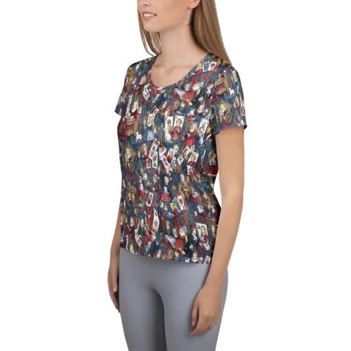 Royal Tea Party on a Women's Athletic T-Shirt
