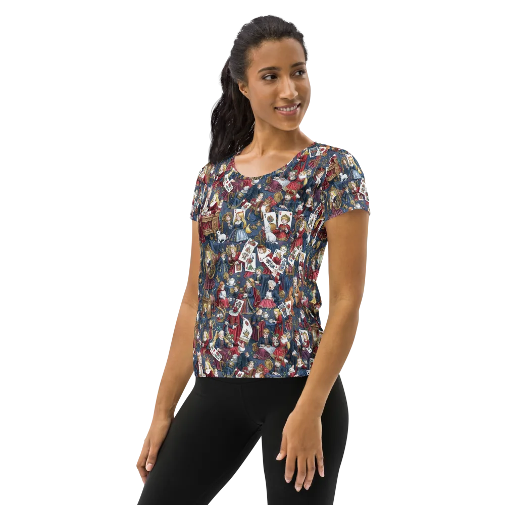 Royal Tea Party on Women's Athletic T-Shirt — Left