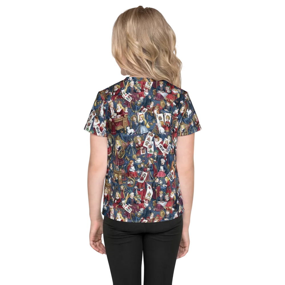 Royal Tea Party on Kids Crew Neck T-Shirt — Back