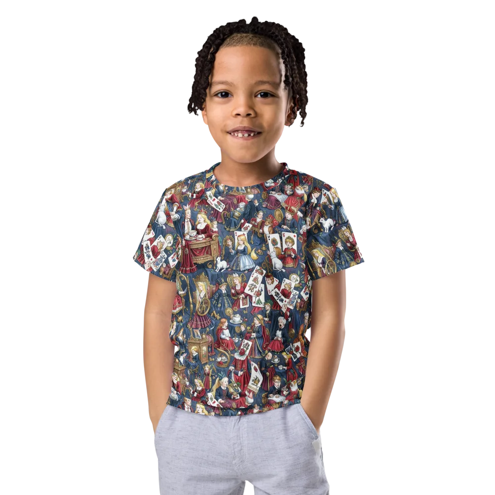 Royal Tea Party on Kids Crew Neck T-Shirt — Front