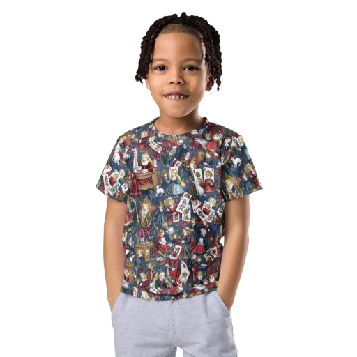 Royal Tea Party on a Kids Crew Neck T-Shirt