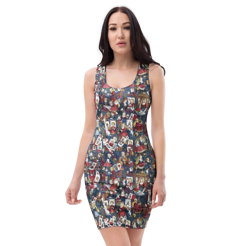 Royal Tea Party on Bodycon Dress — Front