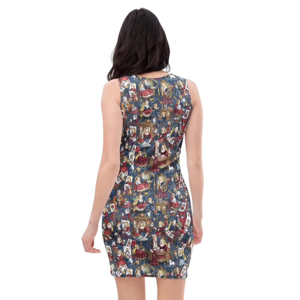 Royal Tea Party on Bodycon Dress — Back
