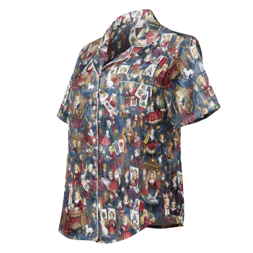 Royal Tea Party on a Women's Short Sleeve Pajama Top