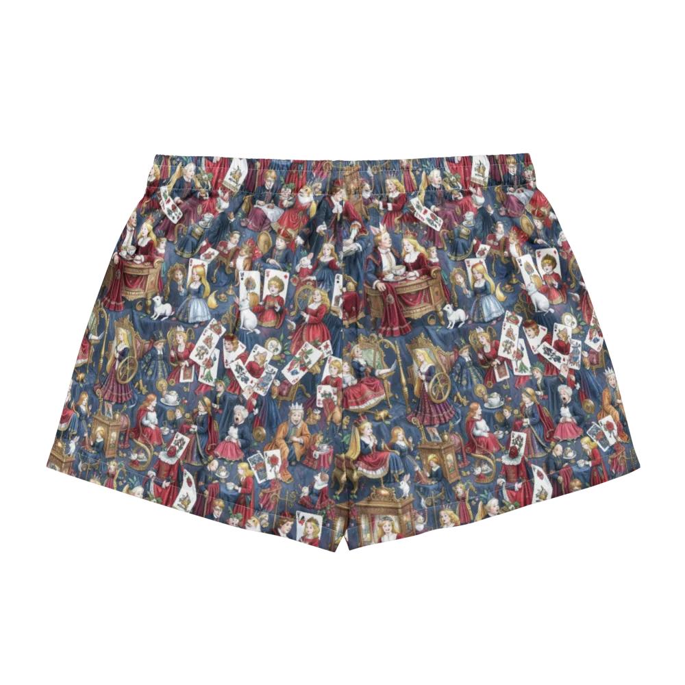 Royal Tea Party on Women's Pajama Shorts — Back