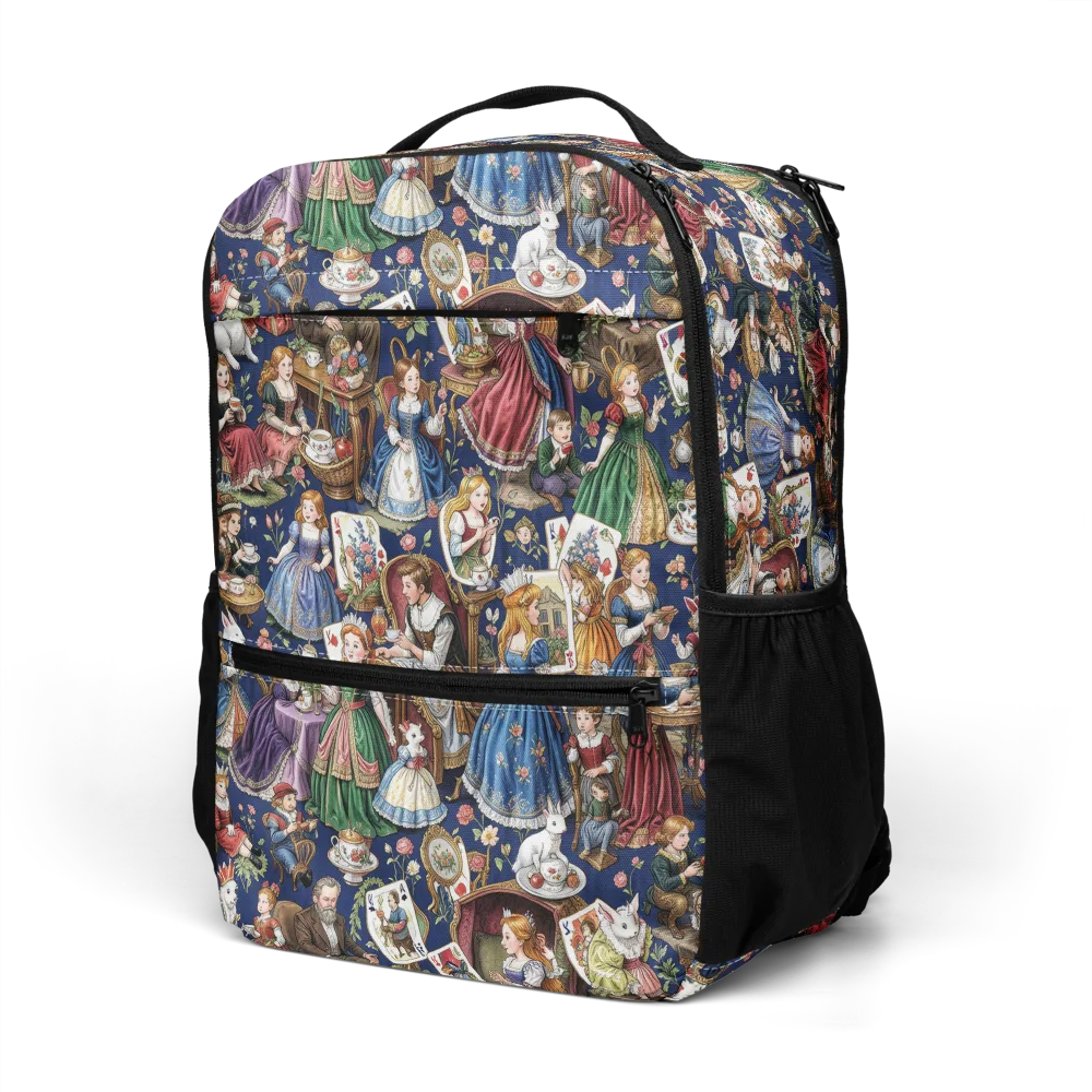 Wonderland Tea Society on Utility Backpack — Left Front