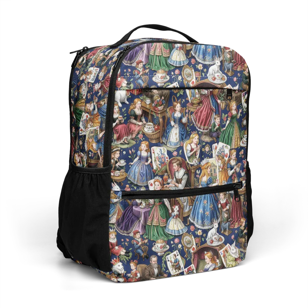 Wonderland Tea Society on Utility Backpack — Right Front